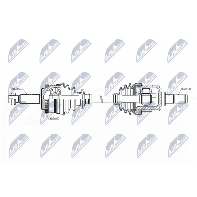 Imagen de NTY NPW KA 343 Árbol de transmisión Eje delantero Caja cambios manual, 6 marchas, manual KIA: cee‘d II Hatchback