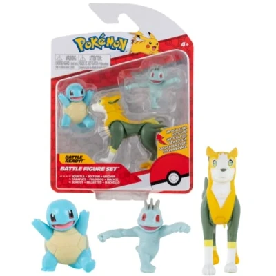 Imagen de Pokémon Figuras 5 8 cm, Boltund Machop &amp; Squirtle Juguetes Nueva 2022 3 Pack Licenciado Oficialmente