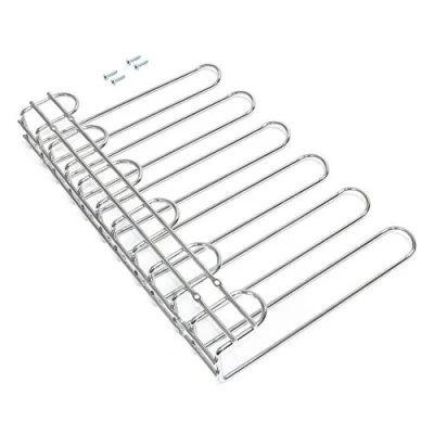 Imagen de Emuca Porta copas de 5 líneas para muebles, Soporte Estantes o Bares, 320 mm, Acero cromado