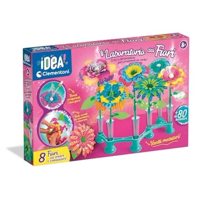Imagen de Clementoni Idea El laboratorio de las flores, kit creativo para niños a partir 8 años, con flores papel colorear y perfumar muchos accesorios combinar, juego fabricado en Italia,