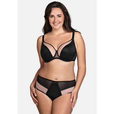 Imagen de Vivisence Sujetador Suave Elegante con Copas De Malla Aros Soporte Y Diseño Que Realza El Busto Ideal para Conjuntos Femeninos Uso Diario Confortable, Negro,110D