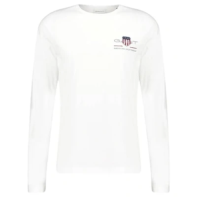 Imagen de GANT REG Medium Archive Shield Camiseta de manga larga, Hombre, Talla: Medium, Weiß