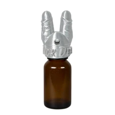 Imagen de Dick Deep® Poppers Sniffer Cap Size M (para franceses de 15 ml) Accesorio Sniff (Shiny Silver)