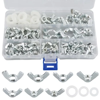 Imagen de Surtido de tuercas mariposa M3 M4 M5 M6 M8 M10 para herramientas DIY
