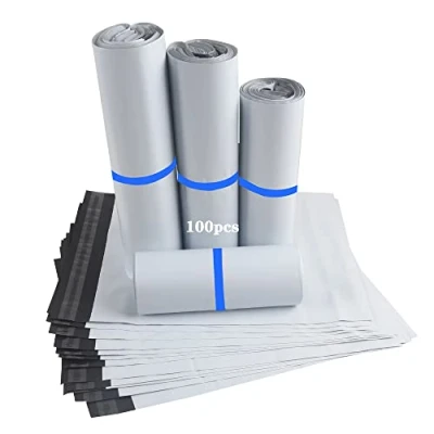Imagen de HVDHYY Bolsas Envios Paquetes Pequeño, Correo de Plástico Sobre Envío Vinted Autoadhesivo,Resistente al Agua Prueba Manipulaciones Blanco 13cmX24cm, 15cmX27cm, 20cmX30cm, 25cmX35cm (100piezas)