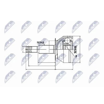 Imagen de NTY NPZ NS 063 Junta Homocinética Eje trasero izquierda, trasero, derecha, NISSAN: Pathfinder 3
