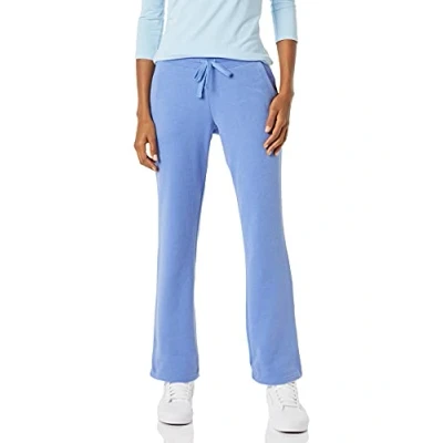 Imagen de Amazon Essentials Pantalón de chándal en Felpa con Pernera Recta (Disponible Tallas Grandes) Mujer, Azul, S