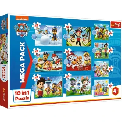 Imagen de Trefl PAW Patrol, Tillförlitliga Hundpatrullen 10 i 1 Pussel, 12 till 48 bitar Pussel med Sagofigurer, Olika Svårighetsgrader, för barn från 4 år och uppåt
