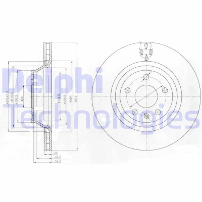 Imagen de DELPHI BG4090 Disco de freno 310 22 5 ventilado aceitado sin procesar cojinete rueda, anillo sensor ABS AUDI: A3 Hatchback, TT Coupé