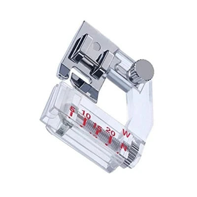 Imagen de Prensatelas para máquina de coser, 5 a 20 mm encuadernación sesgo ajustable Pie regla universal costura vástago bajo presión,para Brother Singer Janome Kenmore Babylock
