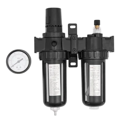 Imagen de Filtro de aire comprimido Separador agua, Reductor presión Unidad mantenimiento 1/2&quot; BPS agua y aceite, Compresor aire, aceite Regulador