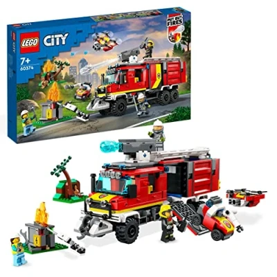 Imagen de Lego City Unidad Móvil de Control Incendios, Camión Bomberos Juguete, Drones y 3 Minifiguras, Vehículos Emergencia para Niños Niñas 6 Años o Más 60374