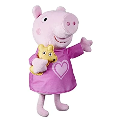 Imagen de Peppa Pig Cuna de Peluche con Oso Peluche, 3 Canciones, Frases, a Partir años, Multicolor