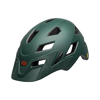 Imagen de BELL Casco Infantil Sidetrack Ciclismo, Verde Oscuro Mate/Naranja, Unisize 47 54cm