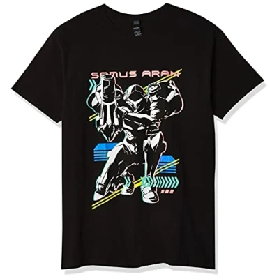 Imagen de Nintendo Metroid Graphic Tees Camiseta para hombre Negro Large