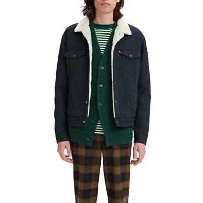 Imagen de Levi&#039;s Type 3 Sherpa Trucker Chaqueta, Dark Indigo Rinse, S Hombre