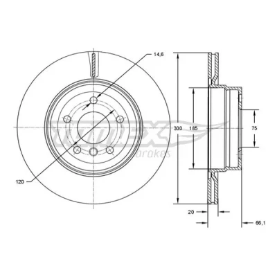 Imagen de Disco de freno TOMEX Brakes TX 73 00
