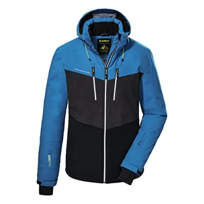 Imagen de Killtec Men&#039;s Chaqueta de esquí/chaqueta funcional con capucha cremallera y protección contra la nieve KSW 45 MN SKI JCKT, black blue, XXL, 38699 000