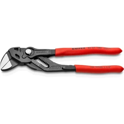 Imagen de Knipex Tenaza llave alicate y en una sola herramienta gris atramentado, recubiertos de plástico 180 mm 86 01