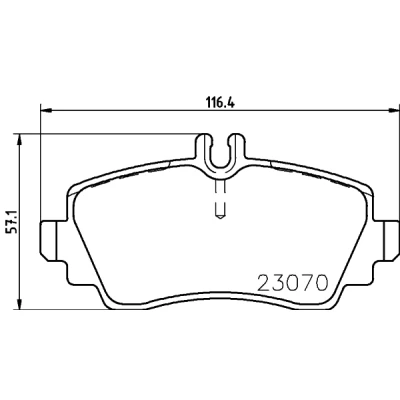 Imagen de HELLA 8DB 355 018 311 Juego de pastillas freno preparado para indicador desgaste con tornillos pinza accesorios MERCEDES BENZ: Clase A
