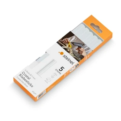 Imagen de Steinel Cristal Barritas de adhesivo 11 mm, 5 unidades, pegamento termofusible transparente y con un peso 60 g, ideal para manualidades
