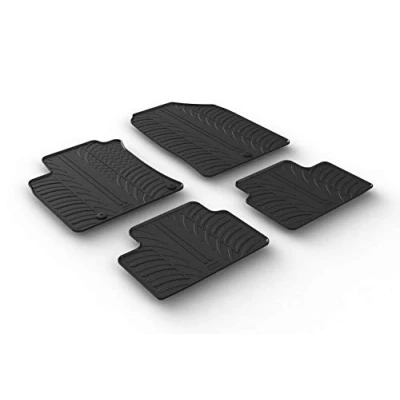 Imagen de Gledring 0201 Juego de alfombrillas suelo Caucho delante y detrás 4 negro 750mm 550mm KIA: cee‘d II Sportswagon, Hatchback