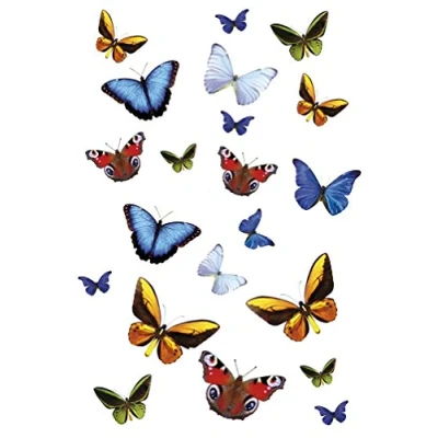 Imagen de Gedy Deco Elements Butterfly Vinilo Adhesivo para Espejos, PVC, Multicolor, 23x3x34 cm