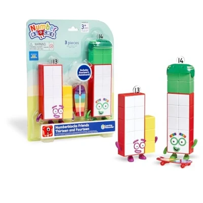 Imagen de Learning Resources Numberblocks Trece y Catorce, Figura Juguete Educativo para Aprender los Números Contar, Personajes de la Serie TV, Juego Imaginativo, Regalo Niños Niñas 3, 4, 5+ Años