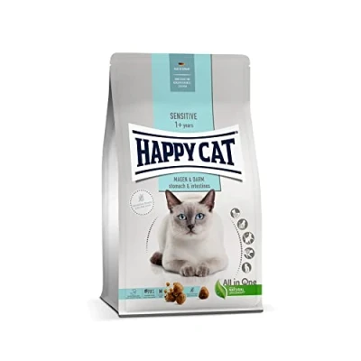 Imagen de Happy Cat 70596 Care Comida Seca para Gatos y con Pato sensibles resacas 1,3 kg de Contenido