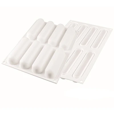 Imagen de Silikomart FINGERS 75 STAMPO IN SILICONE 130X27 H 27 MM + 10 VASSOI CUTTER