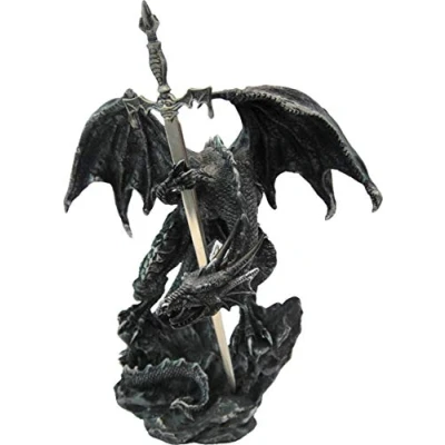 Imagen de Nemesis Now Abrecartas de Resina con diseño dragón Negro, 22,5 cm
