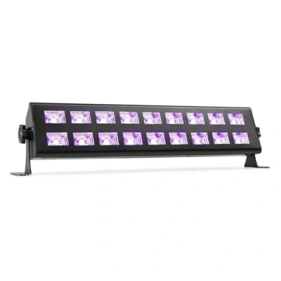 Imagen de BeamZ BUV293 Barra de Luz LED UV, 2x 9 LEDS, Lampara UV con Bombilla Negra Ultravioleta, Luces Discoteca Profesional para Escenario, Dj, Actuaciones, Halloween Luces, Eventos