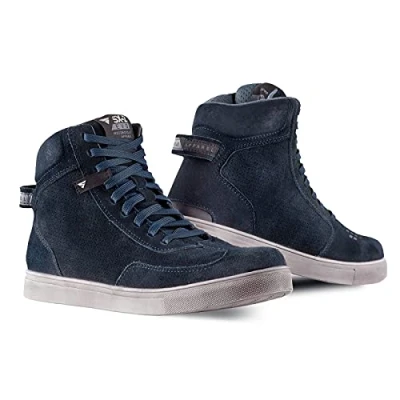 Imagen de SHIMA SX 2 EVO Botas Moto Hombre Zapatillas de Cuero, Transpirables, Reforzados con Soporte el Tobillo, Suela Antideslizante, Almohadilla Engranaje (Azul, 44)