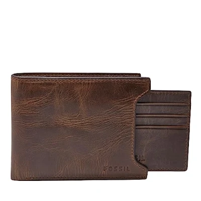 Imagen de Fósil de hombre Derrick deslizante 2 en 1 cartera Marrón