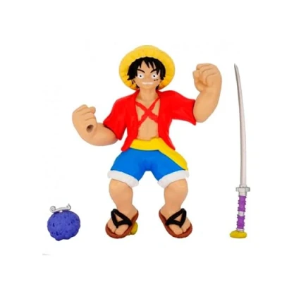 Imagen de BANDAI Heroes de Goo JIT Zu Figura Accion Mundo One Piece Súper Monkey D. Luffy Estruja y Estira Multicolor CO42939