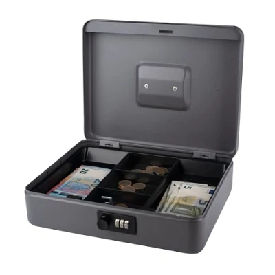 Imagen de Pavo 8014408 Caja de caudales con cerradura combinación, color gris oscuro, 30 cm