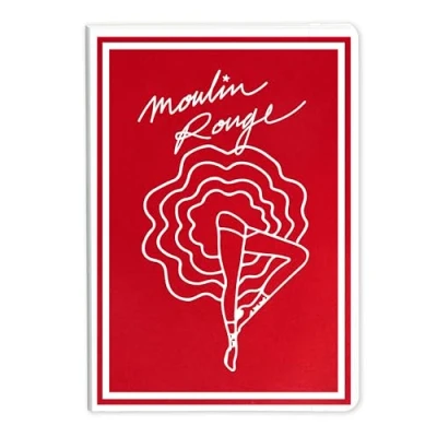 Imagen de Clairefontaine Moulin Rouge 812436C Cuaderno (tapa flexible, DIN A5, 14,8 x 21 cm, 64 hojas, rayado, 1 unidad)