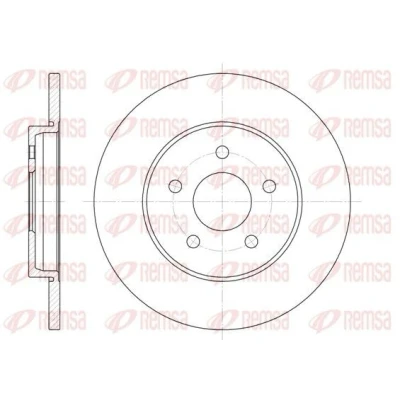 Imagen de REMSA 6661.00 Disco de freno Eje trasero 279,8, 279,8 12 5 macizo FORD: MONDEO 3 Stufenheck, 3, Kombi, JAGUAR: X Type Familiar