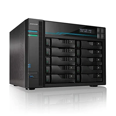 Imagen de Asustor Lockerstor 10 AS6510T Bahías NAS Dispositivo de Almacenamiento en Red, CPU Quad Core 2.1 GHz, 8GB RAM DDR4, M.2 NVMe SSD caché (Sin Disco)