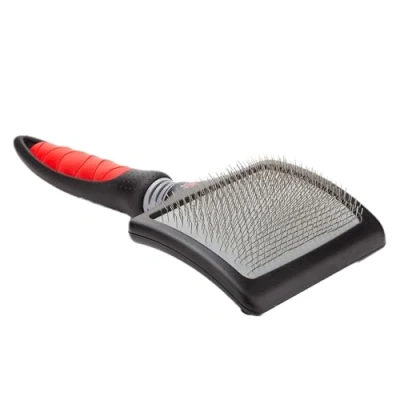 Imagen de Mikki Hard Pin Slicker Cepillo para Perro, cabeza flexible de forma rectangular, XL