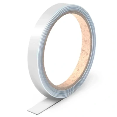 Imagen de Chapa de acero autoadhesiva, tira magnética pared como base adhesiva para imanes, 19 mm ancho y 2,5 metros largo, fácil cortar mag_244