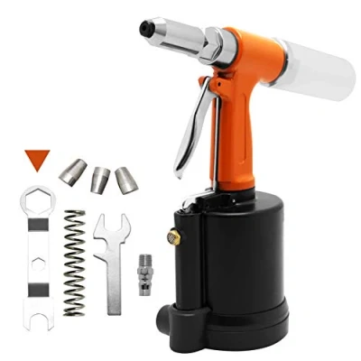 Imagen de NEWTRY Pistola de remachadora neumática doble potencia hidráulica aire para la industria pop, kit herramientas remachado resistente 1/8,5/32,3/16,1/4