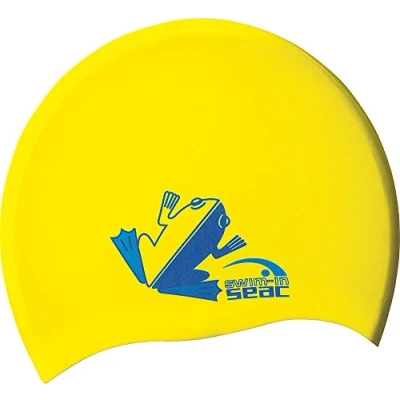 Imagen de Seac Silicone JR Gorro de piscina para niños en silicona, Unisex niños, azul, Small