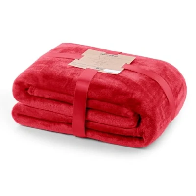 Imagen de DecoKing Manta Polar de Microfibra 220x240 cm Suave y cálida Monocolor Mic Rojo