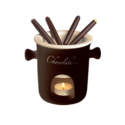 Imagen de Excelsa Molecuisine Fondue de Chocolate 7 Piezas Crema/Marrón
