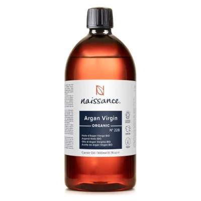 Imagen de Naissance Aceite Vegetal de Argán Marruecos BIO (No. 228) 900ml Natural, Certificado Ecológico Hidratante Rostro, Cabello, Barba, Uñas, Cutículas, Cuerpo, Masaje, Aromaterapia