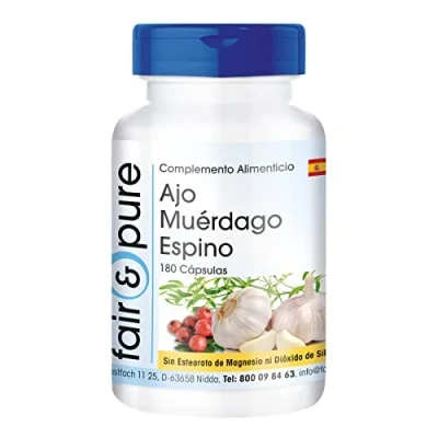 Imagen de Fair &amp; Pure® Extracto de Ajo con Muérdago y Espino Vegano Alta pureza 180 Cápsulas