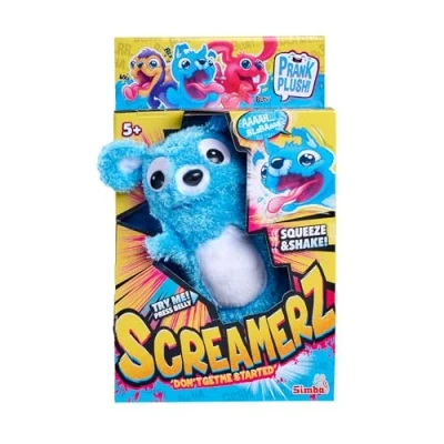 Imagen de SIMBA ScreamerZ Oso Babbling Bear con Sonido Divertido Peluche gritos Figura de para niños a Partir 5 años, Aprox. 30 cm, Azul (105953331)