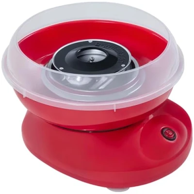 Imagen de HOMCOM Maquina para Hacer Algodón de Azucar Rojo Aluminio 27x26x18cm