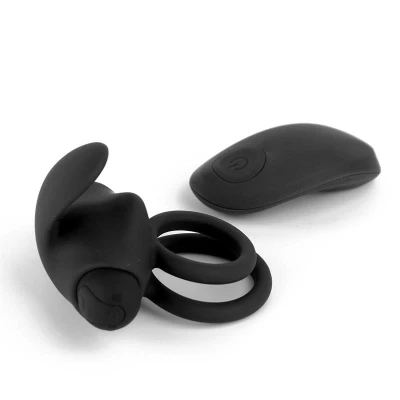 Imagen de Vibrador dobles Reerin anillo control remoto color negro de Black Silver